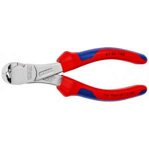 KNIPEX 67 05 140 Tăietor frontal de forță cu manşoane multicomponent cromat 140 mm - Img 3