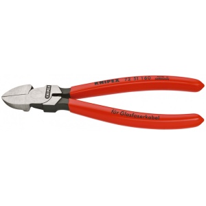 KNIPEX 72 51 160 Șfic pentru conductori de unde luminoase (cabluri din fibră optică) acoperite cu plastic 160 mm