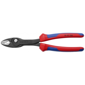 KNIPEX 82 02 200 TwinGrip Clești cu prindere frontală cu manşoane multicomponent vopsit negru 200 mm - Img 3