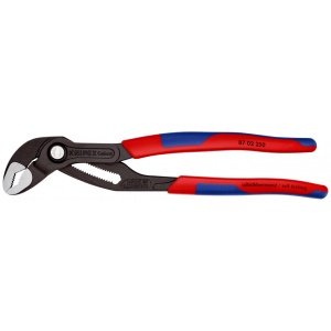 KNIPEX 87 02 250 Cobra® Clește high tech pentru pompe de apă cu manşoane suple, multicomponent bonderizat în culoarea gri 250 mm - Img 3