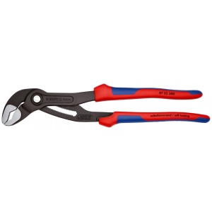 KNIPEX 87 02 300 Cobra® Clește high tech pentru pompe de apă cu manşoane multicomponent bonderizat în culoarea gri 300 mm - Img 3