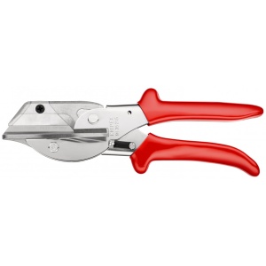 KNIPEX 94 35 215 foarfece de teșit pentru profile din plastic și cauciuc cu învelișuri din plastic cromat 215 mm - Img 3