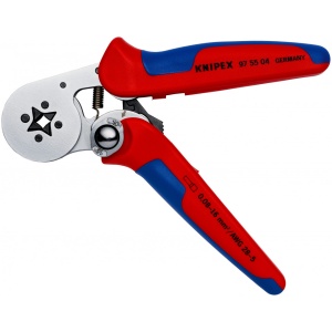 KNIPEX 97 55 04 clește de sertizat ferule, cu autoreglaj cu introducere laterală cu manşoane multicomponent cromat 180 mm - Img 4