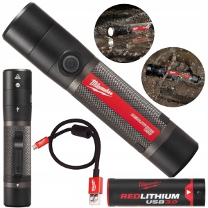 Lanternă 800 L reîncărcabilă USB, L4 FMLED-301, 1 ACUMULATOR, CABLU USB - Img 1