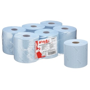 Lavetă L10 derulare centrală, Food&Hygiene, 1 strat, albastru, 800/rolă, 304 m/rolă, 6 role/set - Img 1