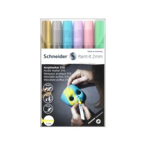 Marker cu vopsea acrilică Paint-It 310 2 mm Schneider 6 buc/set2