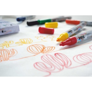 Marker pentru textile Kreul vârf Fin 6 buc/set - Img 2