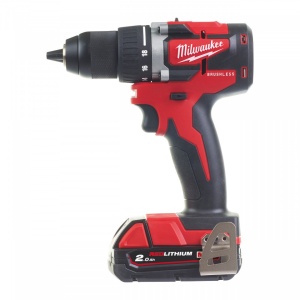 Mașină de găurit, compactă, cu motor fără perii M18™ Milwaukee M18 CBLDD-202C, alimentare Cu acumulator - echipat