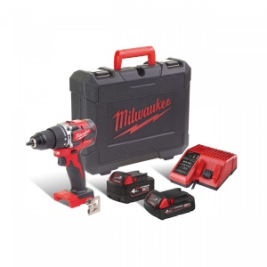 Mașină de găurit cu percuție, compactă cu motor fără perii M18™ Milwaukee M18 CBLPD-422C, alimentare Cu acumulator - echipat