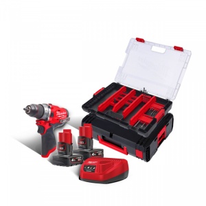 Mașină de găurit cu percuție sub-compactă cu 2 viteze M12 FUEL™ M12 FPD-402XA ( KIT: 2 x M12 B4 Acumulator, C12 C Încarcător, Cutie HD) - Img 1
