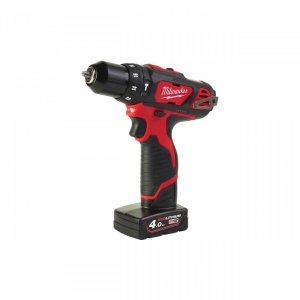 Masina de gaurit si insurubat cu percutie cu acumulator Milwaukee M12 BPD-402C, cuplu 38 Nm, livrata cu acumulatori, valiza