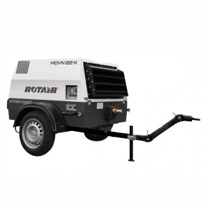 Motocompresor ROTAIR MDVN 22 K presiune 6.5 bar debit 2000 l/min motor Kubota 25 cp