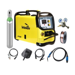 Pachet complet sudura MIG/MAG: MIG 200i Intensiv, 230 V, 200 A, Butelie corgon 8l (plina), rola otel 5kg - 0.8mm