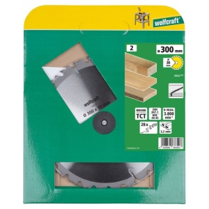 Panza pentru fierastrau circular de masa Wolfcraft 6662000, diametru 300 mm, diametru interior disc 30 mm, latime taiere 3.2 mm, 28 dinti, seria verde. - Img 2