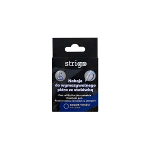Patron cerneală albastră cu ștergere prin frictiune Strigo 5/set