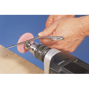 Piatra de ascutit cutite si foarfece Wolfcraft 2140000, prelucrare mixta, ax prindere 6 mm, diametru 60 mm - Img 2