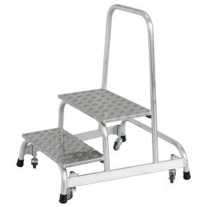 Platforma cu podest si maner frontal, 2 trepte, mobila, inaltime de lucru 2.42m - Img 2