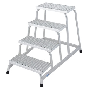 Platforma cu podest tip gratar, 4 trepte, inaltime de lucru 2.80m - Img 1