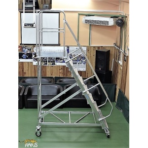 Platforma mobila RARIS, aluminiu, la 60°, baza rigidizata, roti cu frana, Gmax=200 kg, tip PN60 - Img 4