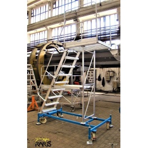 Platforma RARIS la 60°, mobila, baza otel, structura aluminiu, in consola, cu baza extinsa, tip PBS - Img 3