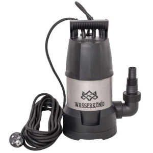Pompa submersibila din plastic Wasserkonig SPMC10267, particule max. 5 mm, putere 1000 W, debit 16000 l/h, inaltime refulare 10 m, flotor electromecanic - Img 1