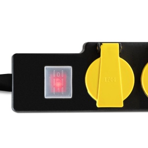 Prelungitor cu capace de protectie si comutator, 3 prize, 3x1.5mm / 2m, 230V, Trotec, tip PVP3 - Img 6