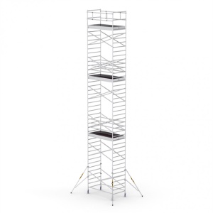 ProTUBE L14 Schela mobila profesionala din aluminiu H lucru 13,8m, podina 120 x 240 cm - Img 1