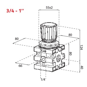 Regulator de presiune cu manometru 3/4", FIAC - Img 3