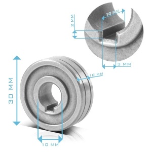 Rola antrenare cu pana pentru sarma FLUX 0.8-1.0 mm cod.10048338 - Img 3