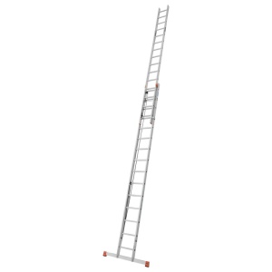 Scara culisanta cu sfoara, din aluminiu Monto "Robilo", 2x18 trepte - Img 1
