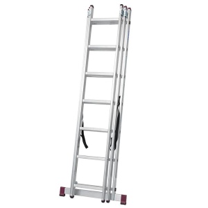 Scara multifunctionala din aluminiu Corda, 3x8 trepte - Img 6
