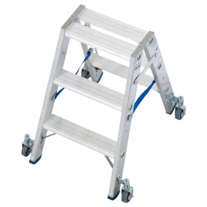 Scara Stabilo dubla 2x3, trepte cu roti - Img 4