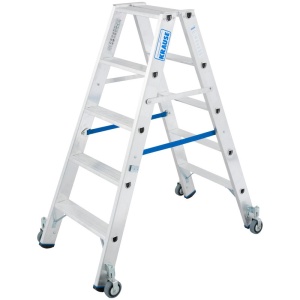 Scara Stabilo dubla 2x5, trepte cu roti - Img 1
