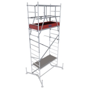 Schela Climtec 0,6 x 1.5m, aluminiu, inaltime lucru 5 m, modul 0+1 - Img 1