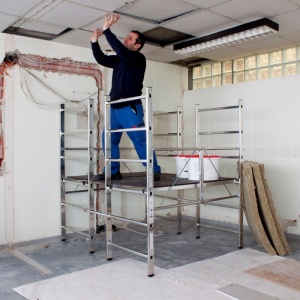 Schela cu platforma dubla Corda 1,5 x 1,25m, aluminiu, inaltime lucru 2,8m - Img 3