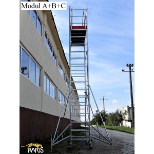 Schela din aluminiu, RARIS, profesionala, mobila si pliabila, cu inaltime maxima de lucru: 6.6m - Img 6