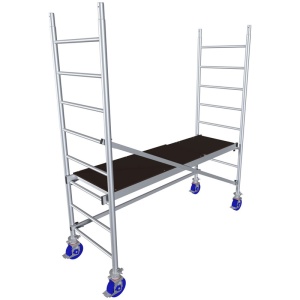 Schela Protec 0,6 x 2m, aluminiu, inaltime lucru 2.9m, inaltime schela 2.35m, inaltime platforma 0.9m (0) - Img 3