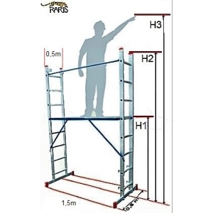 Schela RARIS dintr-o scara de aluminiu dubla, tip SSC - Img 1
