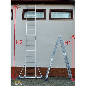 Schela RARIS rabatabila formata din 2 scari de aluminiu cu balamale articulate, tip SCBA - Img 6
