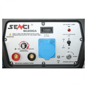 SENCI, Generator SC-200A, Putere max. 5.5 kw, 230V, AVR, motor benzina, curent sudura 50 - 200 A - Img 5