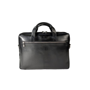 Servietă dublă din piele laptop 15,6" Exactive Exacompta 17537E, negru