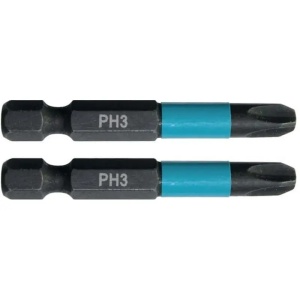 Set 2 biti Makita Impact Black Hex 1/4" 50mm PH3