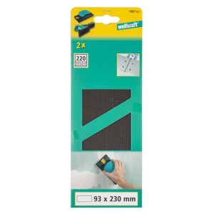 Set 2 foi abrazive Wolfcraft 1987000, pentru paci din gips carton, lemn si vopsea , Gr. A220, 93x230 mm - Img 2