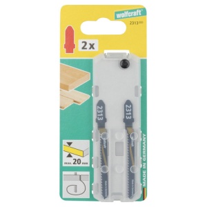 Set 2 panze pentru fierastrau pendular Wolfcraft 2313000, prindere in T, pentru lemn, adancime taiere 20 mm - Img 2
