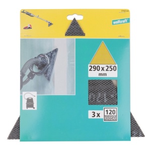 Set 3 foi slefuire adezive Wolfcraft 3162000, silicium-carbide, Gr. 120, cu scai - Img 4