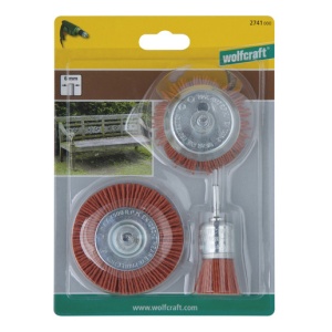 Set 3 perii nylon rosu Wolfcraft 2741000 - Img 3