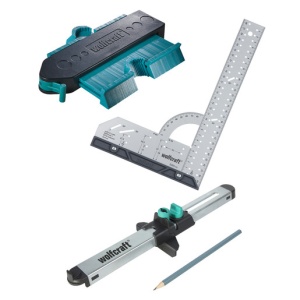 Set 3 piese pentru copiere si marcare parchet Wolfcraft 6976000 - Img 1