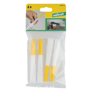 Set 4 varfuri de cartus cu capac de inchidere Wolfcraft 4365000 - Img 3