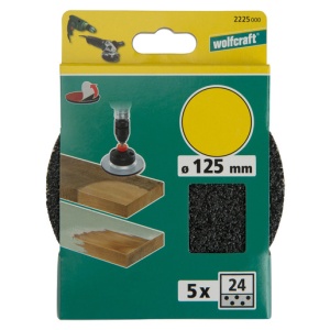 Set 5 bucati Disc slefuire Easy fix Wolfcraft 2225000, silicium-carbide Gr. 24, D 125 mm - Img 3