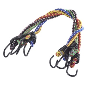 Set 5 corzi elastice cu carlige Wolfcraft 3293000, lungime 0.5 m - Img 1